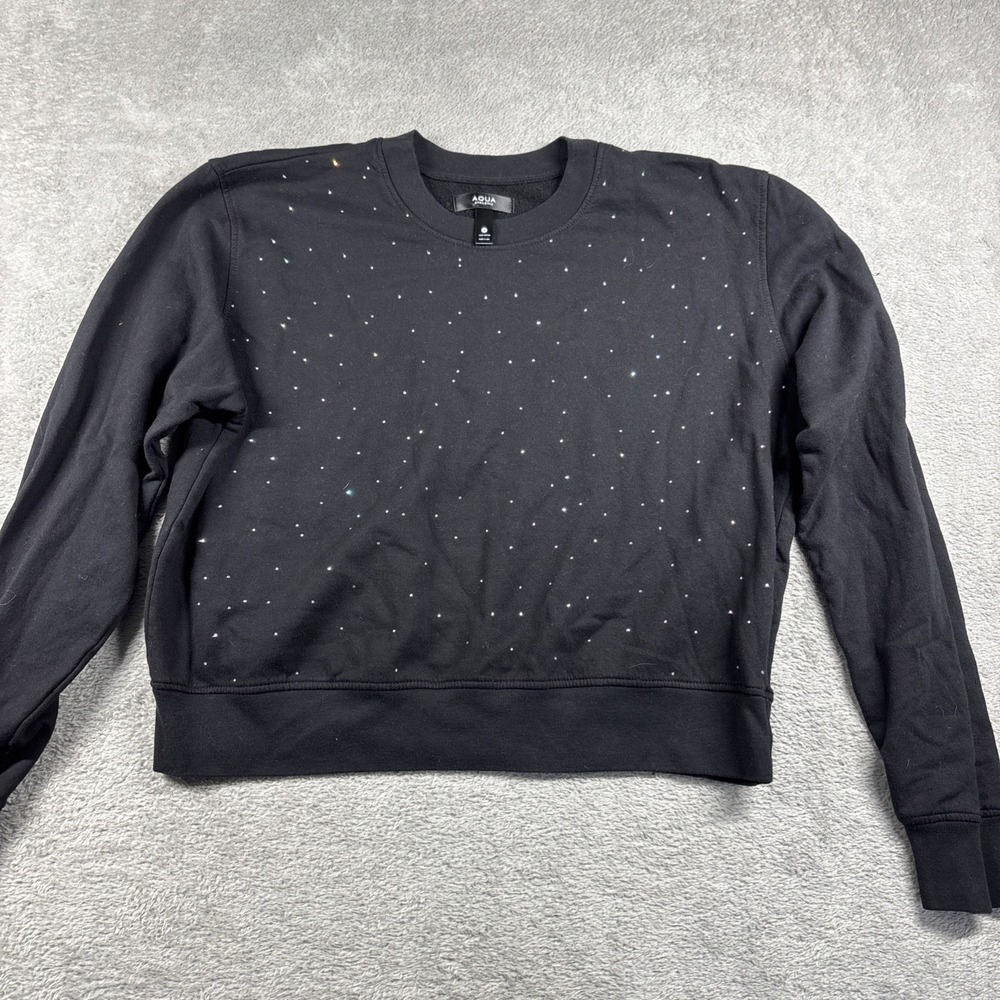 Aqua‎ Athletic Sweatshirt Women's Black Size Small NWT